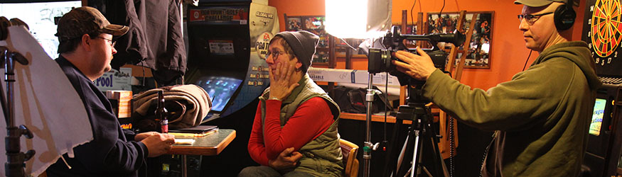 photo of julia reichert and steve bognar filming the last truck