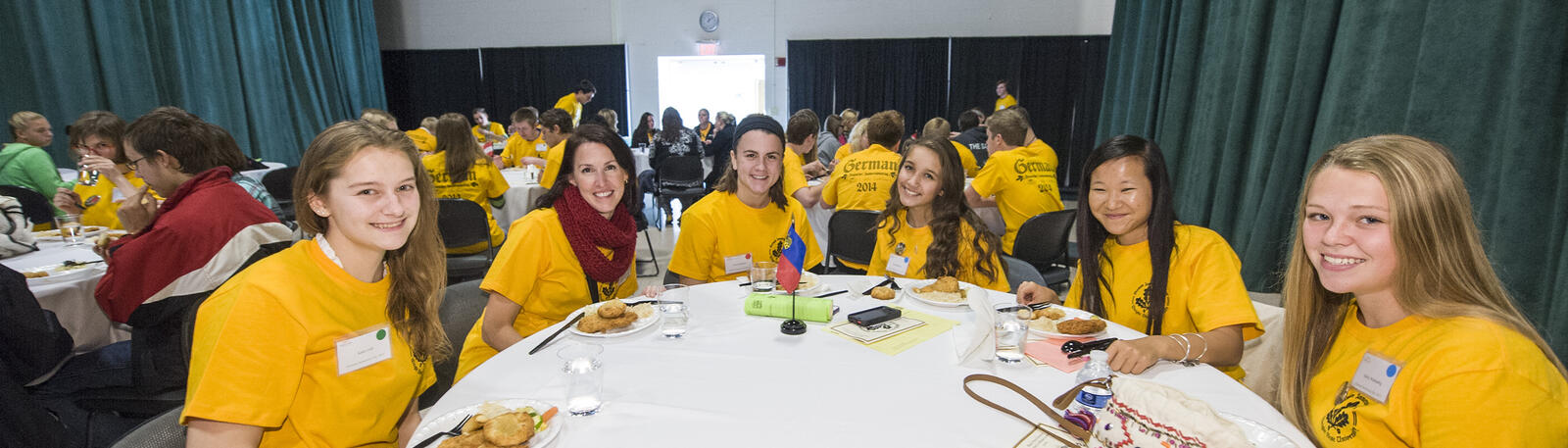 photo of students at german immersion day at wright state