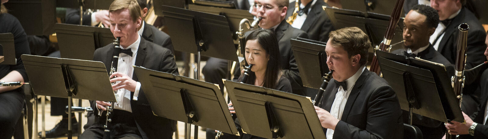 photo of music students performing at wright state