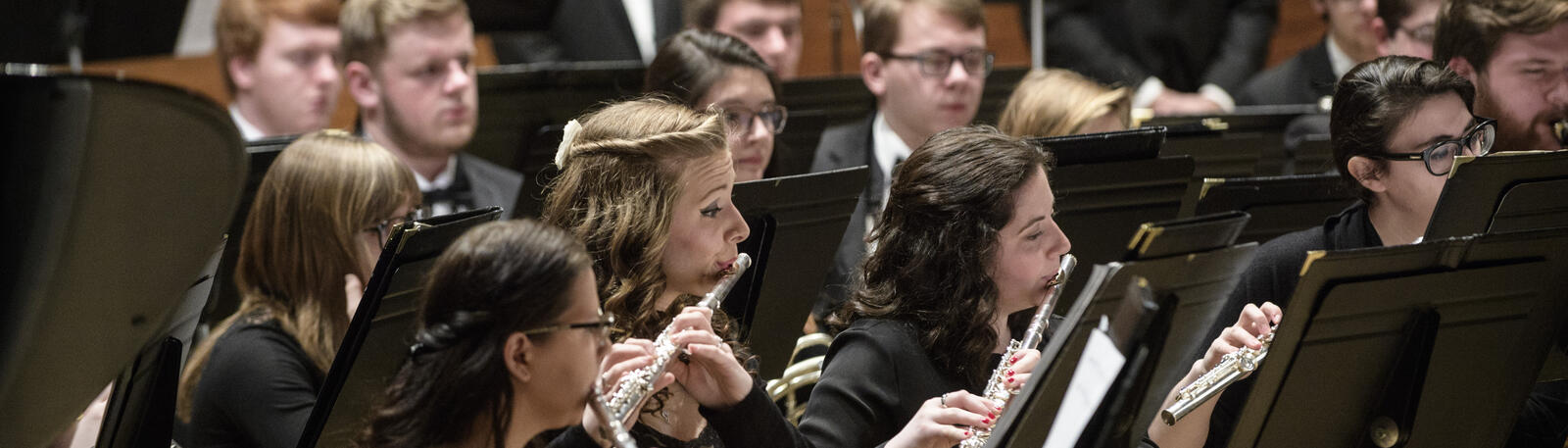photo of music students performing at wright state