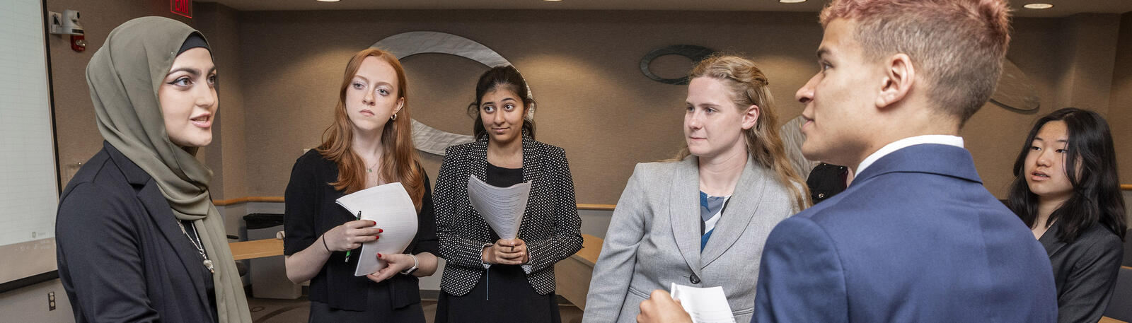 photo of a students a model un event