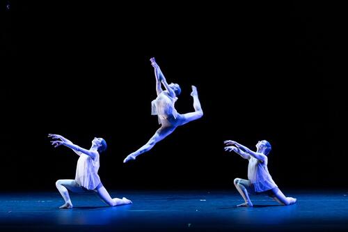 students perform a dance routine