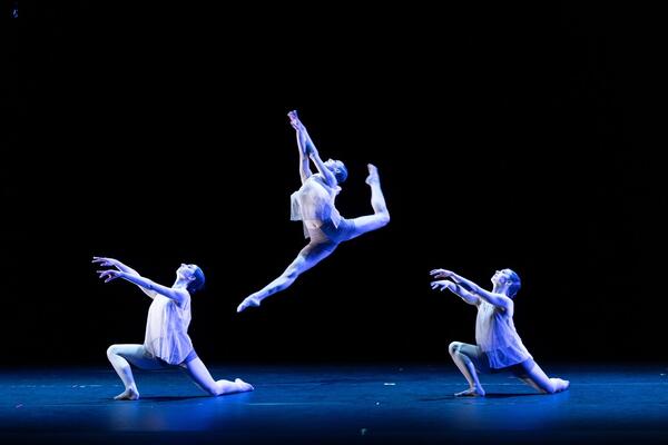 students perform a dance routine