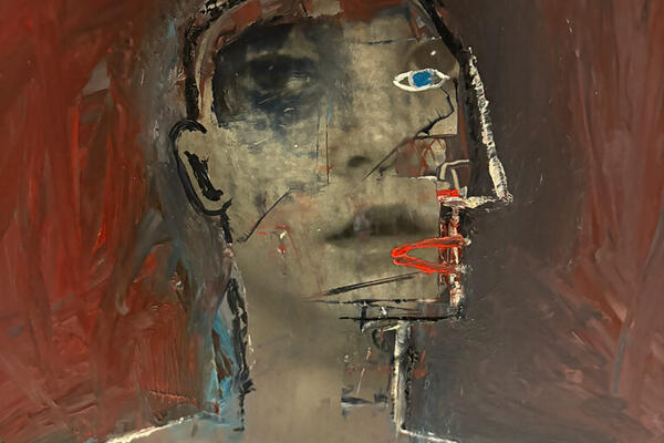 a photo from the Holly Roberts Exhibit at Wright State Art Galleries