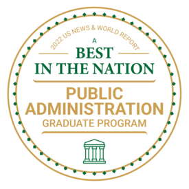 2022 U.S. News &amp; World Report A Best in the Nation Public Administration Graduate Program
